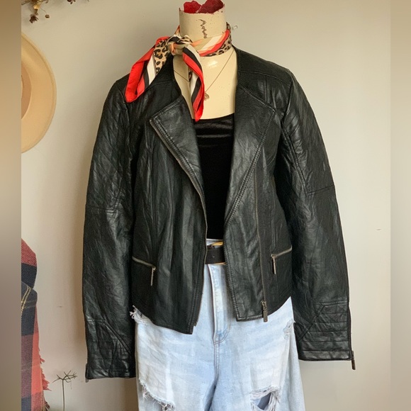 Pleather Biker Jacket - Picture 1 of 7